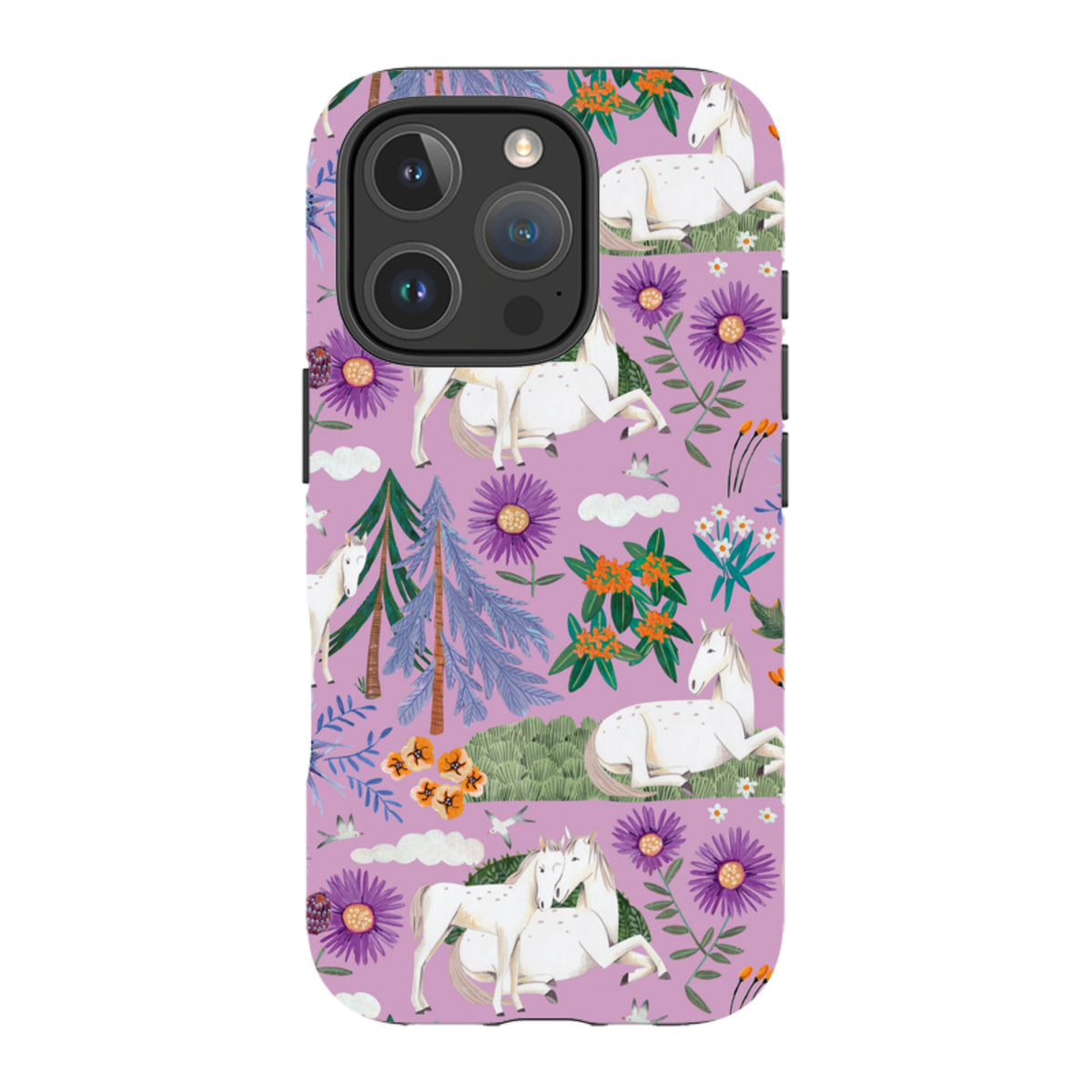 iPhone Tough Case - Horse Pattern By Caroline Bonne Muller