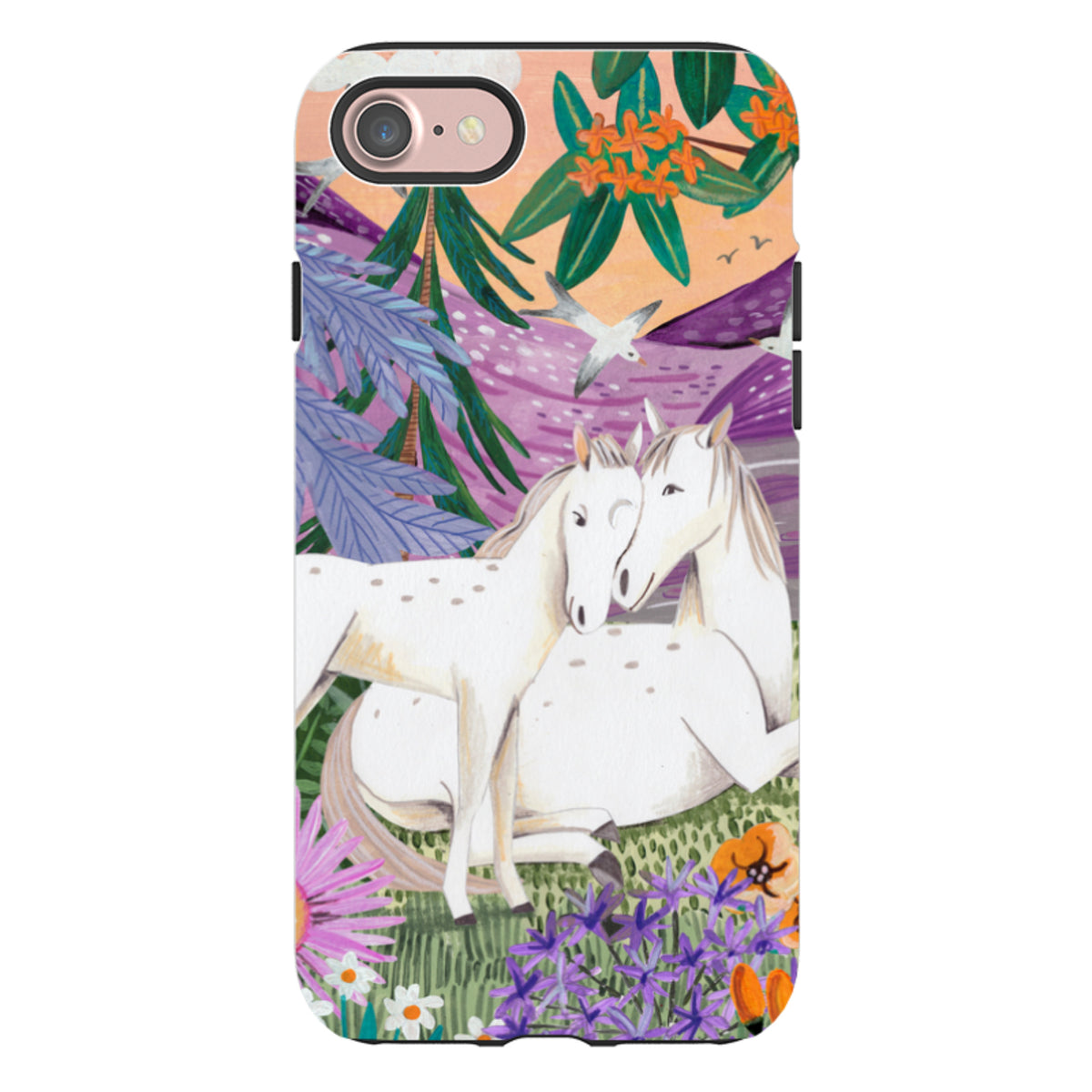 iPhone Tough Case - Horses By Caroline Bonne Muller