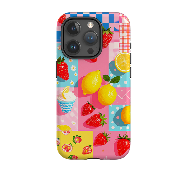 iPhone Tough Case – Zitrone-Erdbeere-Eis