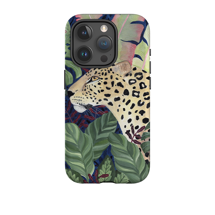 iPhone Tough Case - Leopard In Leaves By Bex Parkin