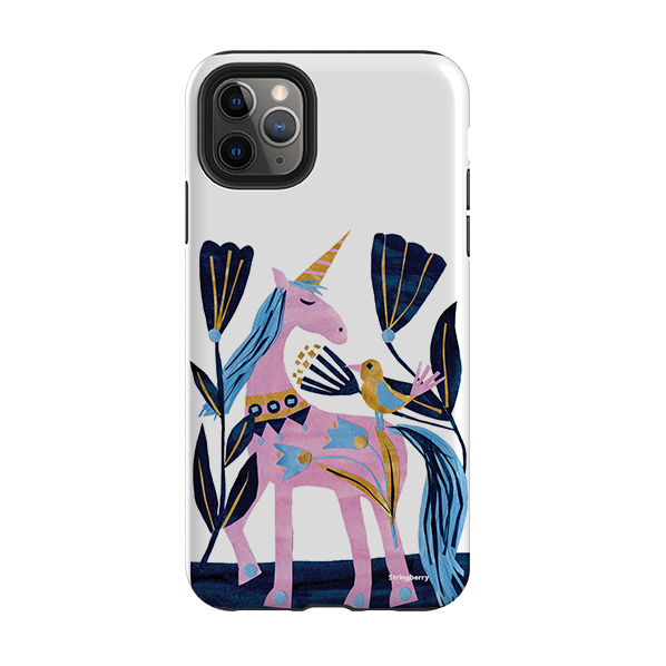 iPhone Tough Case - Lilac Unicorn By Tracey English