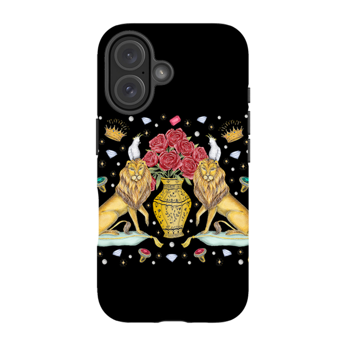 iPhone Tough Case - Lion And Vase By Catherine Rowe