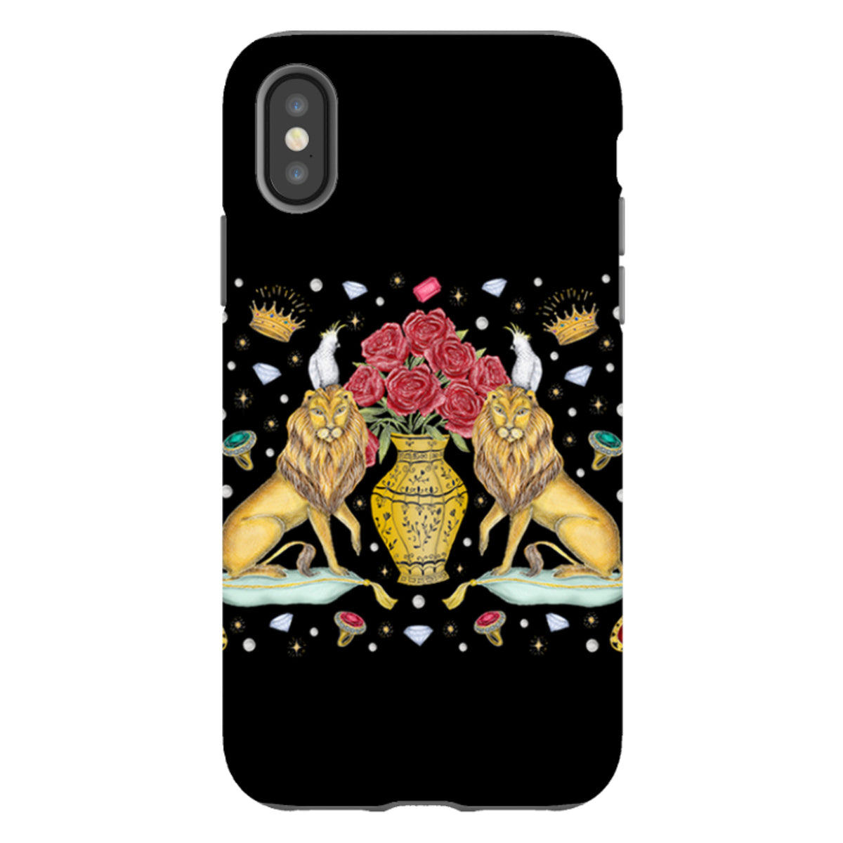 iPhone Tough Case - Lion And Vase By Catherine Rowe