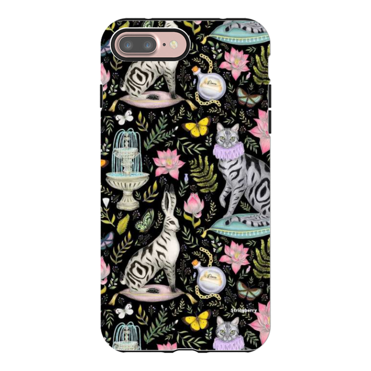 iPhone Tough Case - Lotus Garden By Catherine Rowe