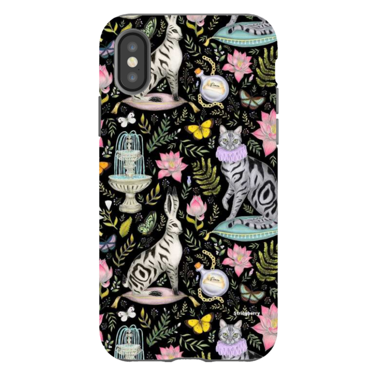 iPhone Tough Case - Lotus Garden By Catherine Rowe