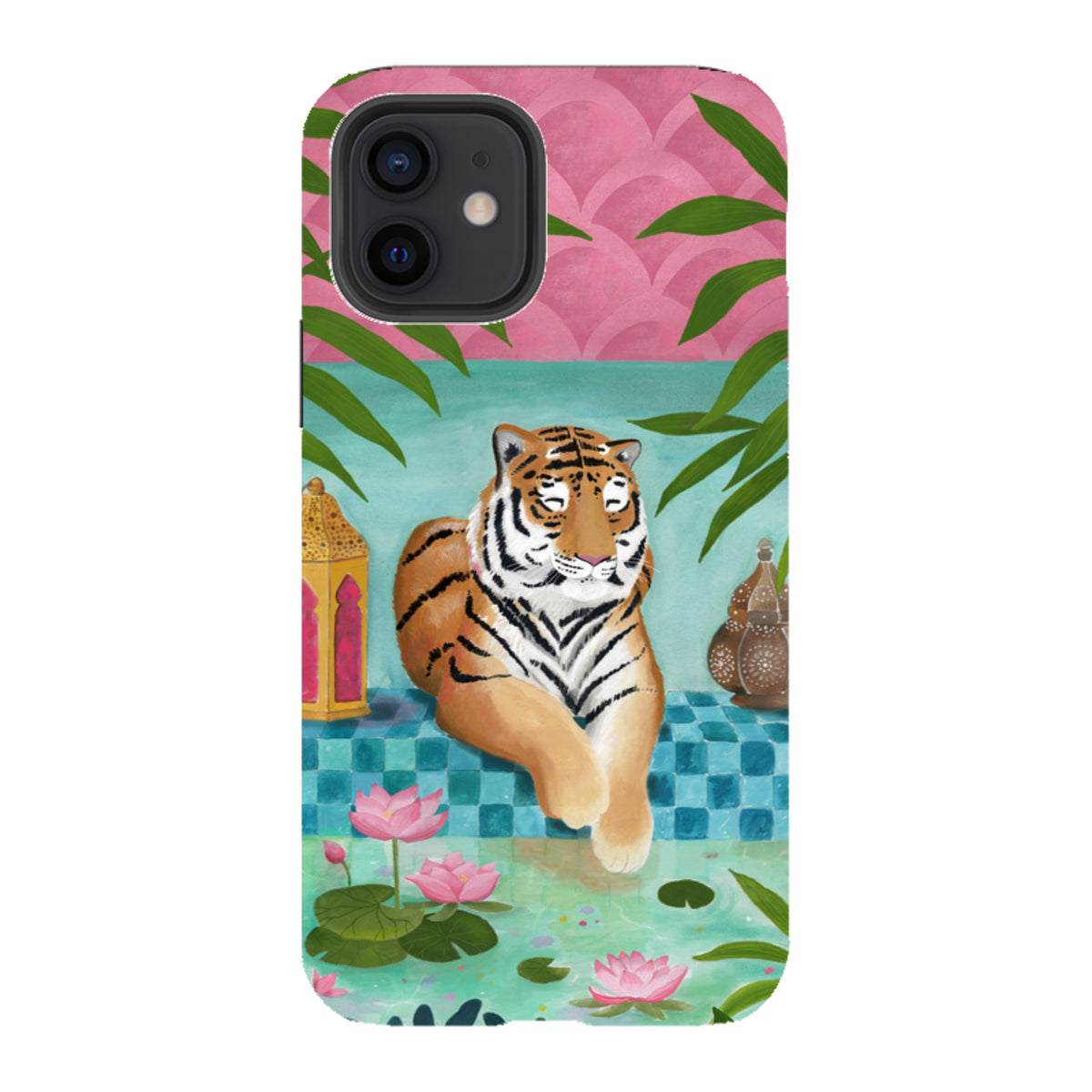 iPhone Tough Case - Lotus Tiger By Bex Parkin