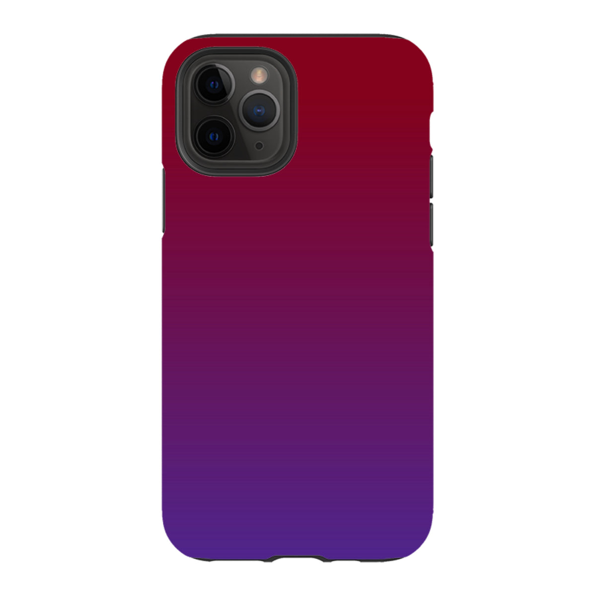 iPhone Tough Case featuring a smooth red to purple gradient design with a durable dual-layer protective shell.
