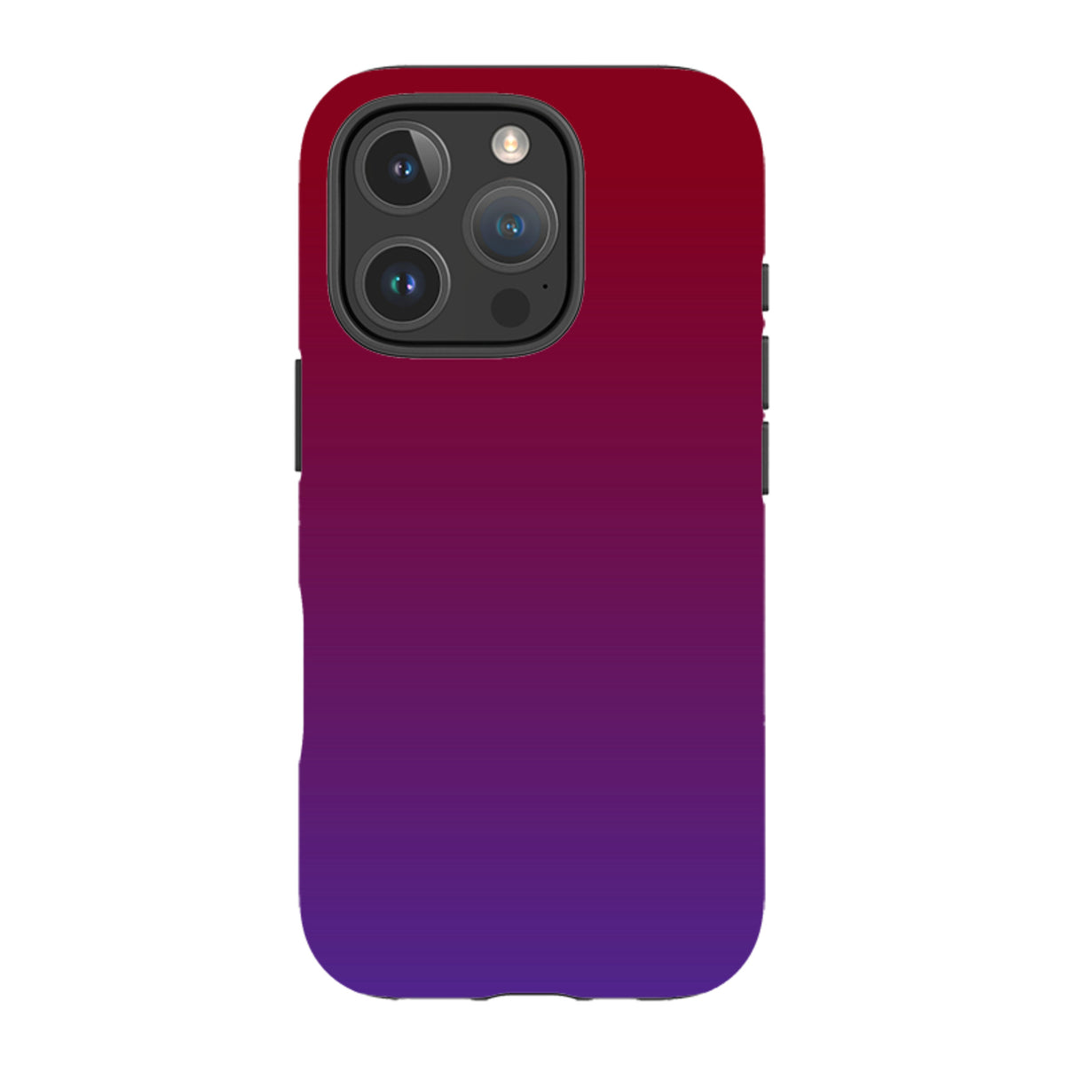 iPhone Tough Case featuring a smooth red-to-purple gradient design with a durable dual-layer protective shell.