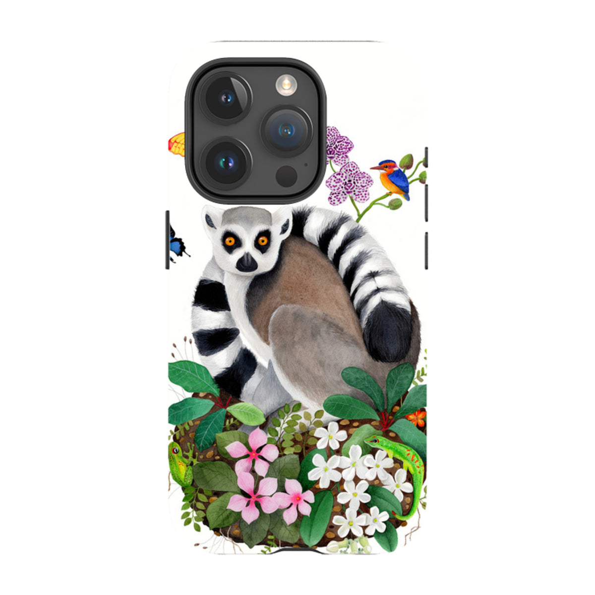 iPhone Tough Case - Madagascar Lemur By Bex Parkin