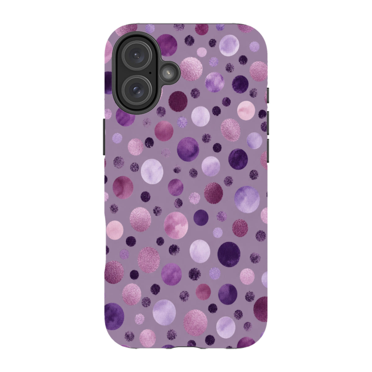 iPhone Tough Case - Mauve Polka Dot
