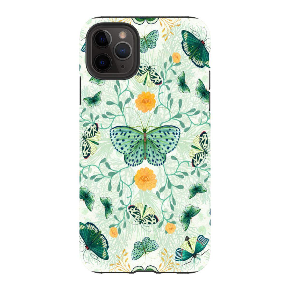 iPhone Tough Case - Medium Moths 1 By Katherine Quinn