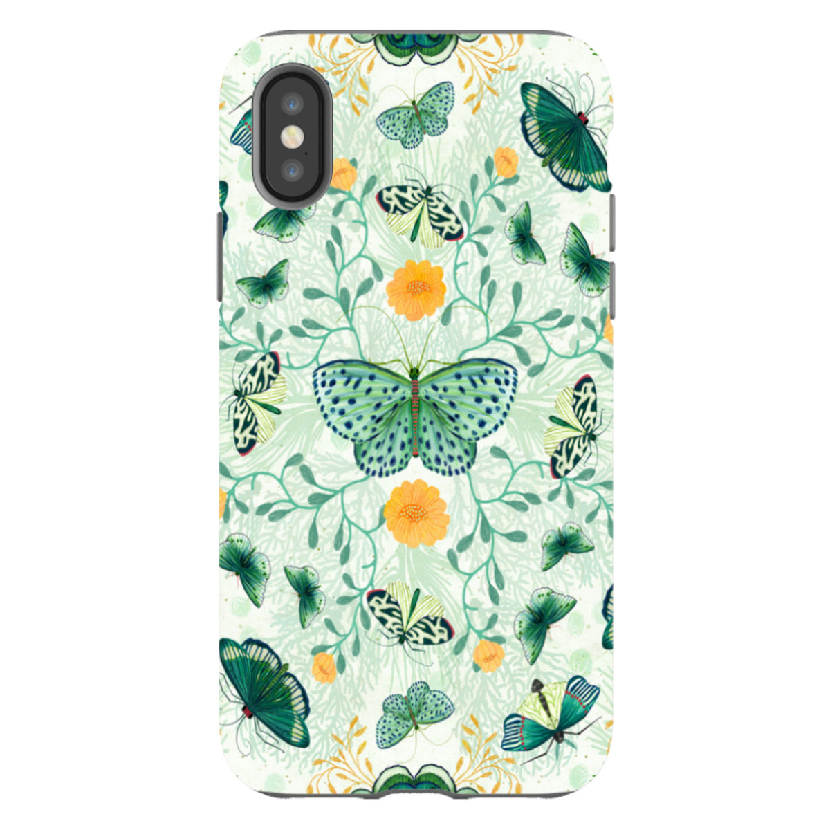 iPhone Tough Case - Medium Moths 1 By Katherine Quinn