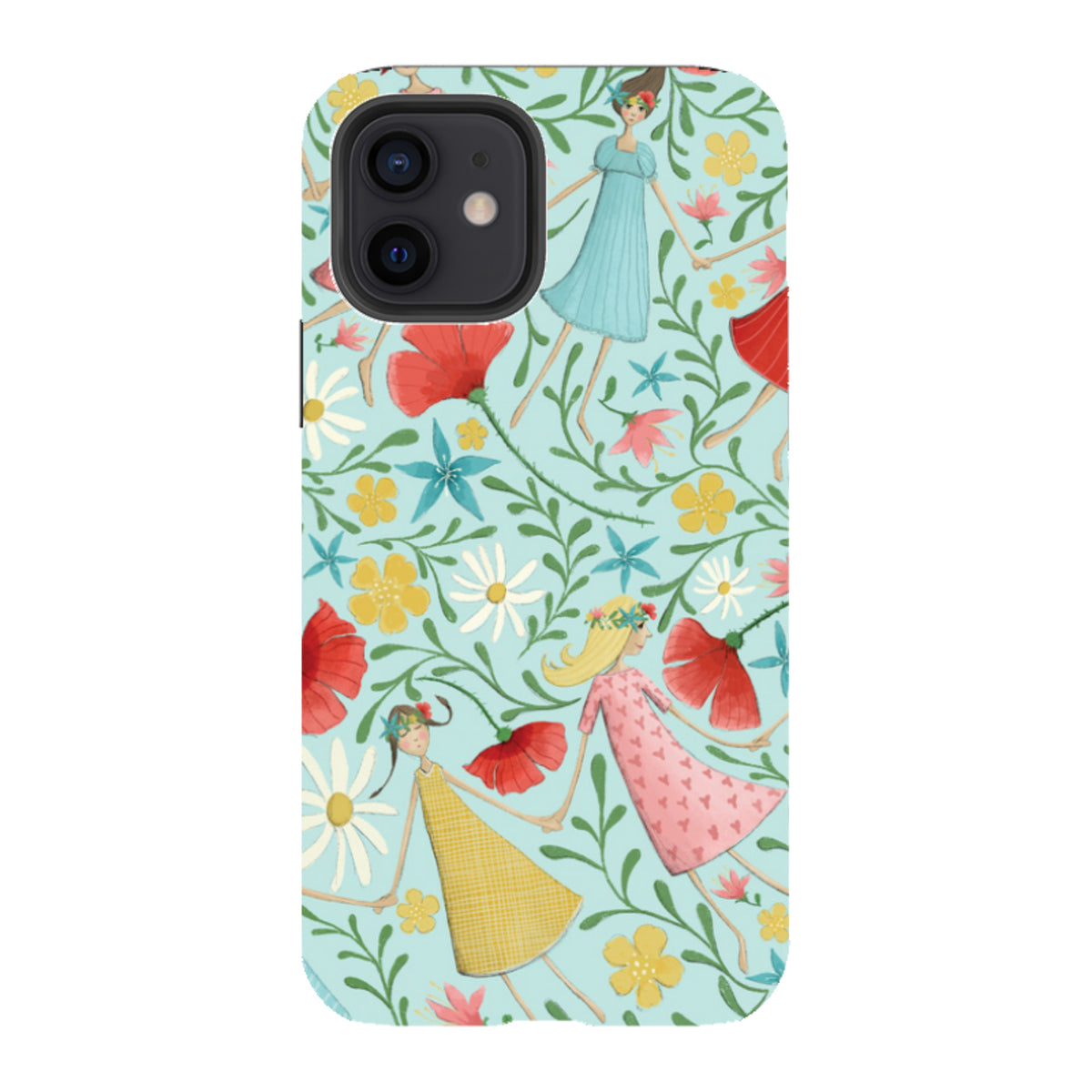 iPhone Tough Case - Midsummer Dance Blue By Maja Lindberg
