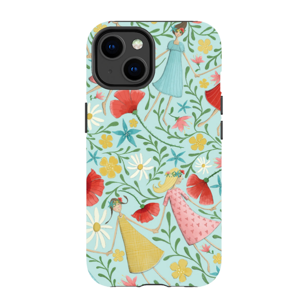 iPhone Tough Case - Midsummer Dance Blue By Maja Lindberg