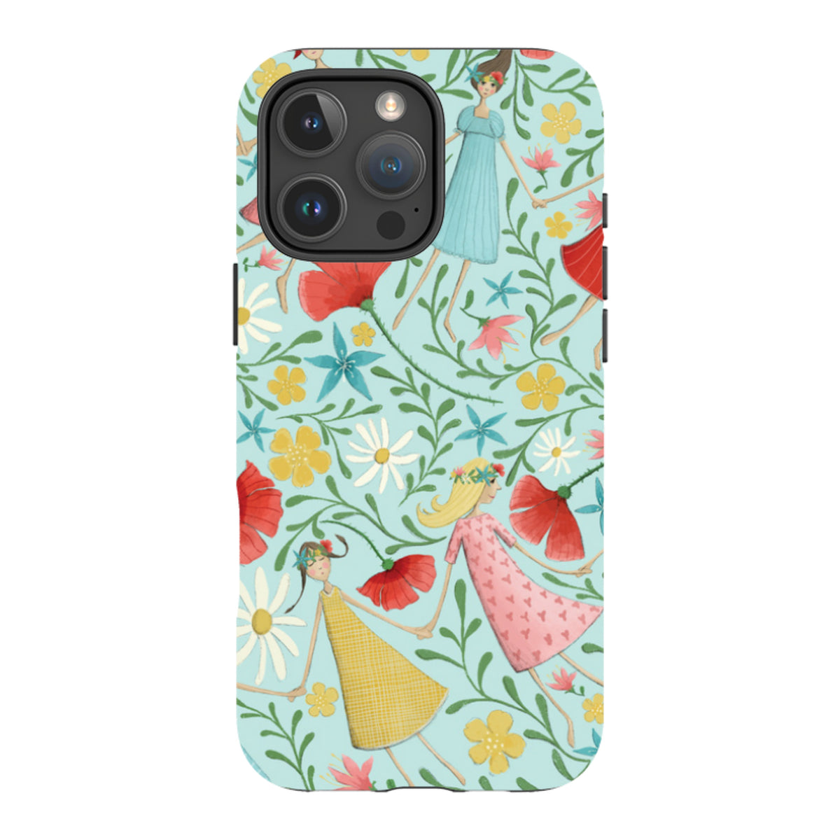 iPhone Tough Case - Midsummer Dance Blue By Maja Lindberg