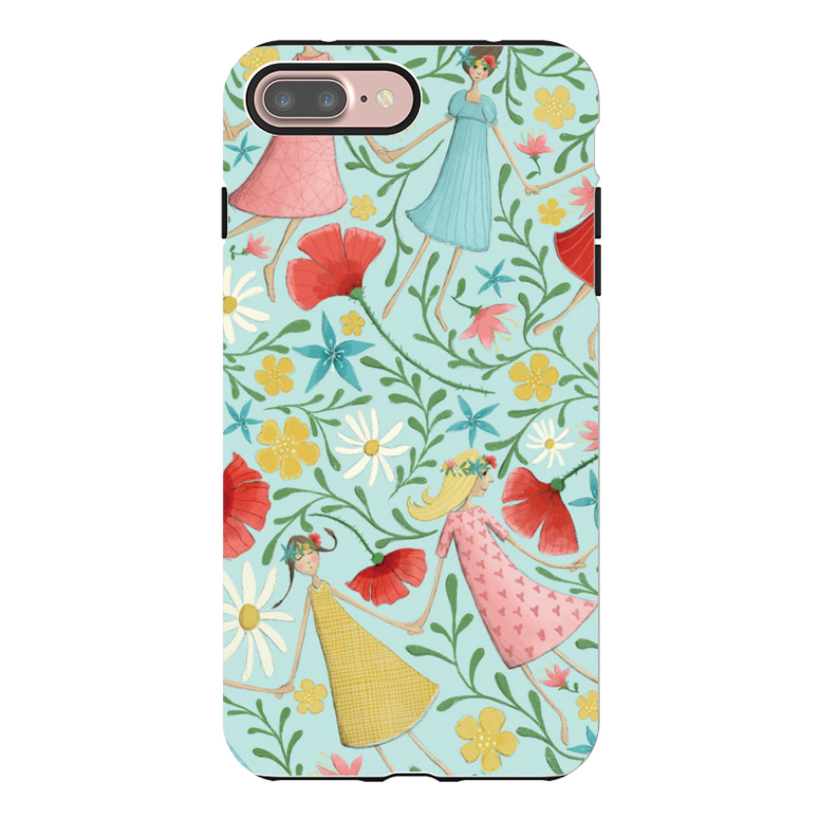 iPhone Tough Case - Midsummer Dance Blue By Maja Lindberg