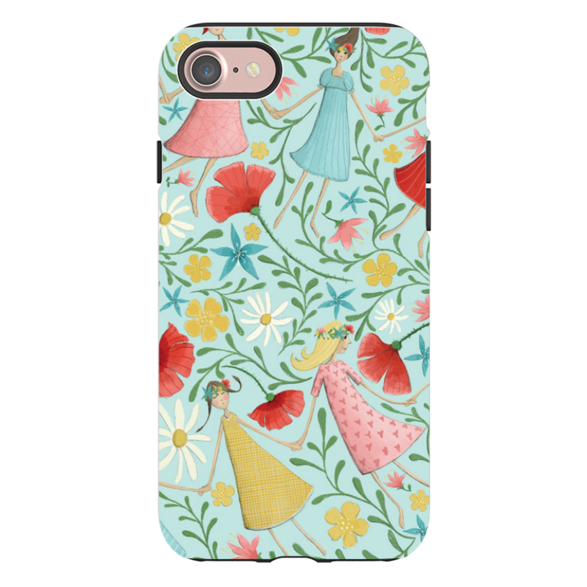 iPhone Tough Case - Midsummer Dance Blue By Maja Lindberg