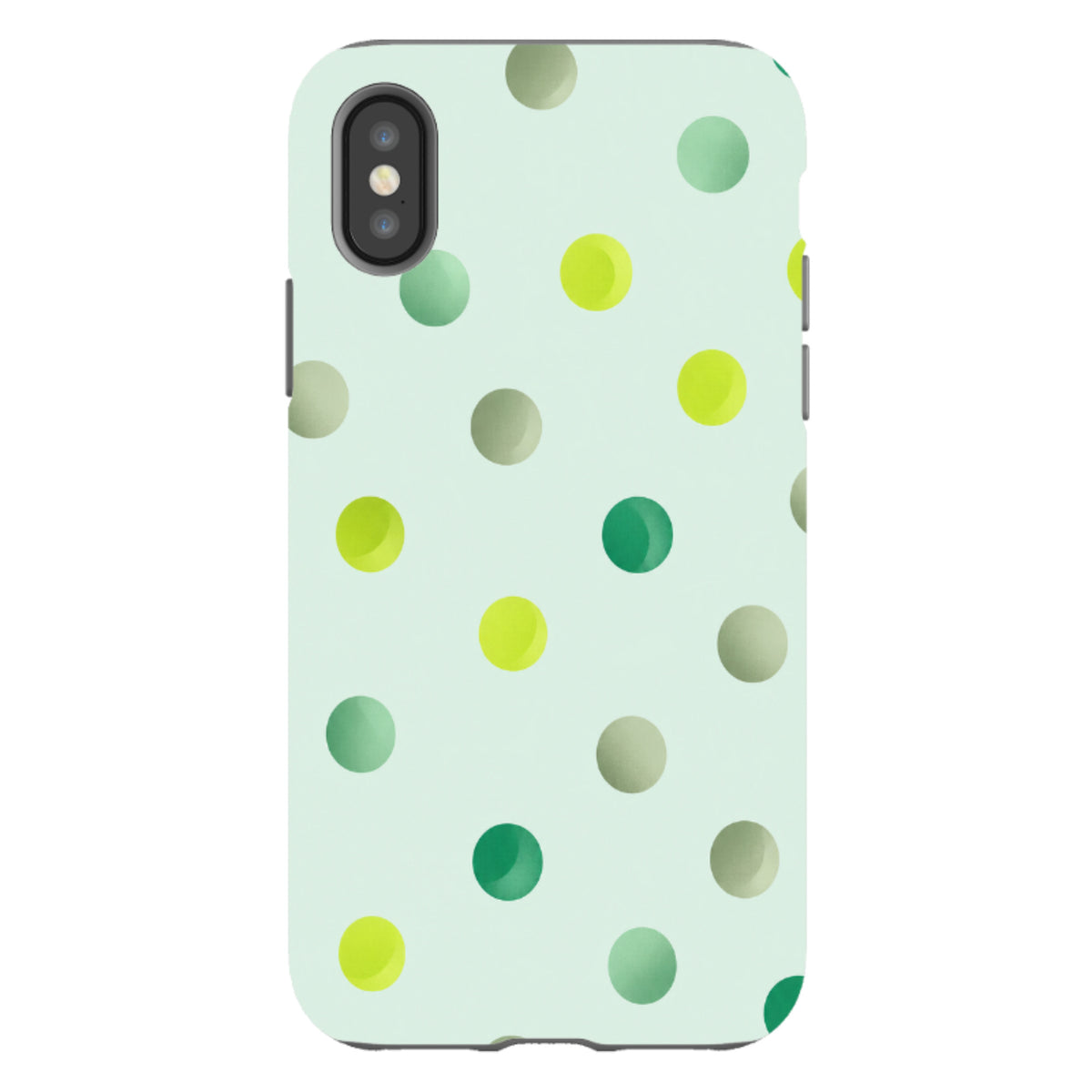 iPhone Schutzhülle - Mintfarbene Polka Dots