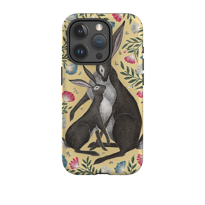 iPhone Tough Case - Mother And Baby Hare By Catherine Rowe