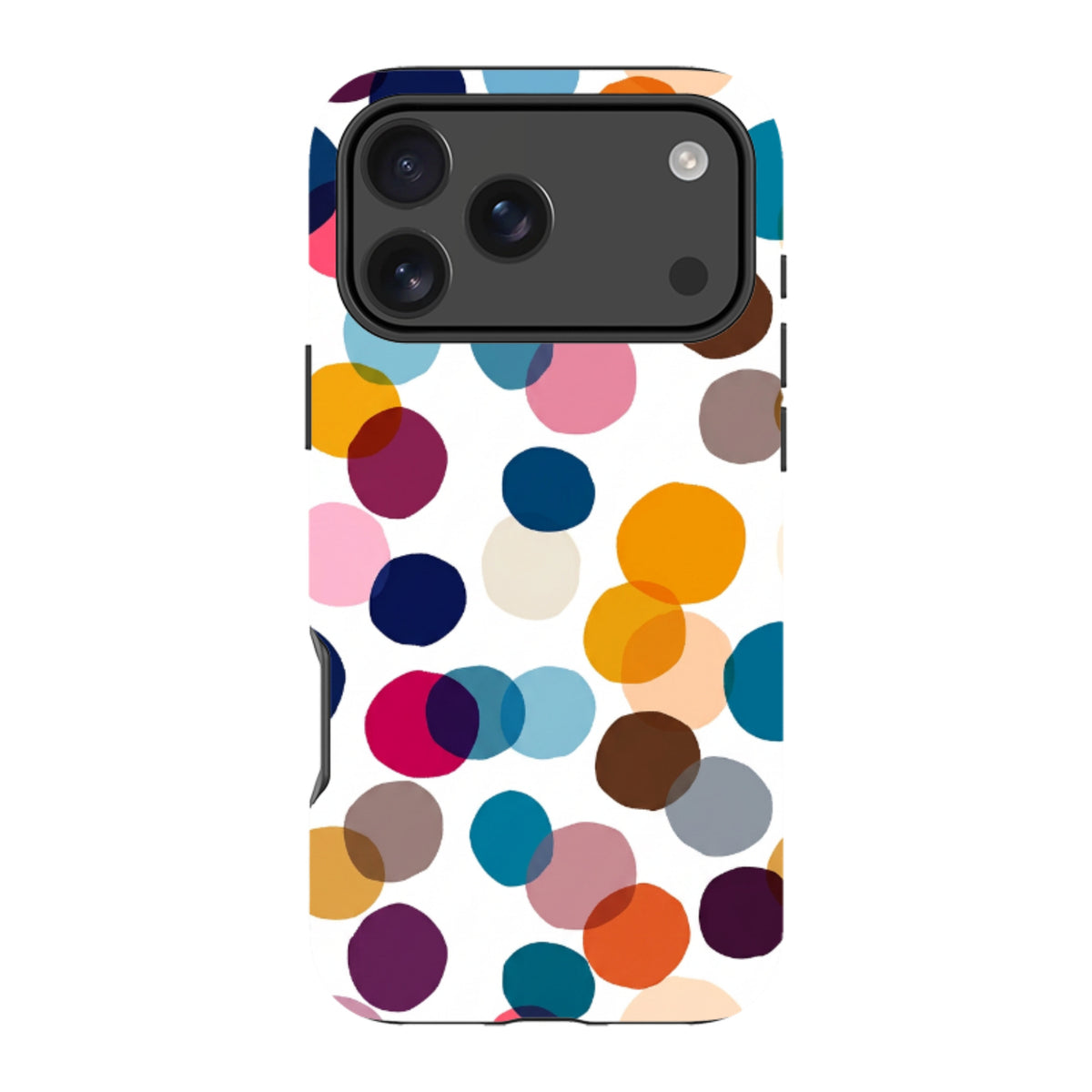 iPhone Tough Case - Multi-Color Polka Dot