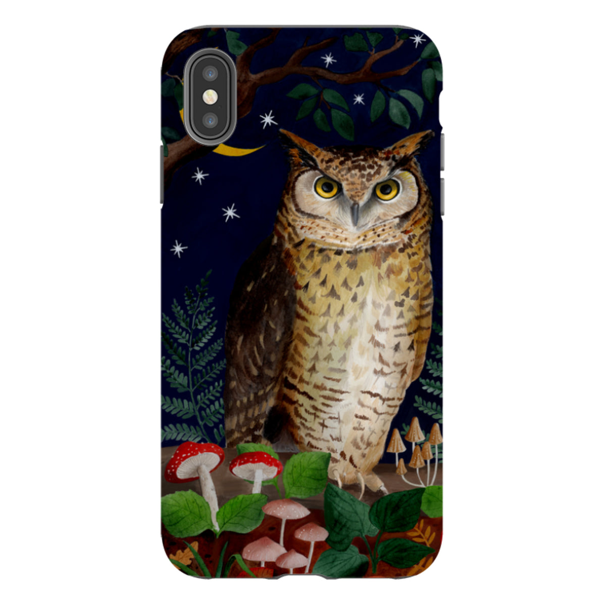 iPhone Tough Case - Mushroom Owl By Bex Parkin