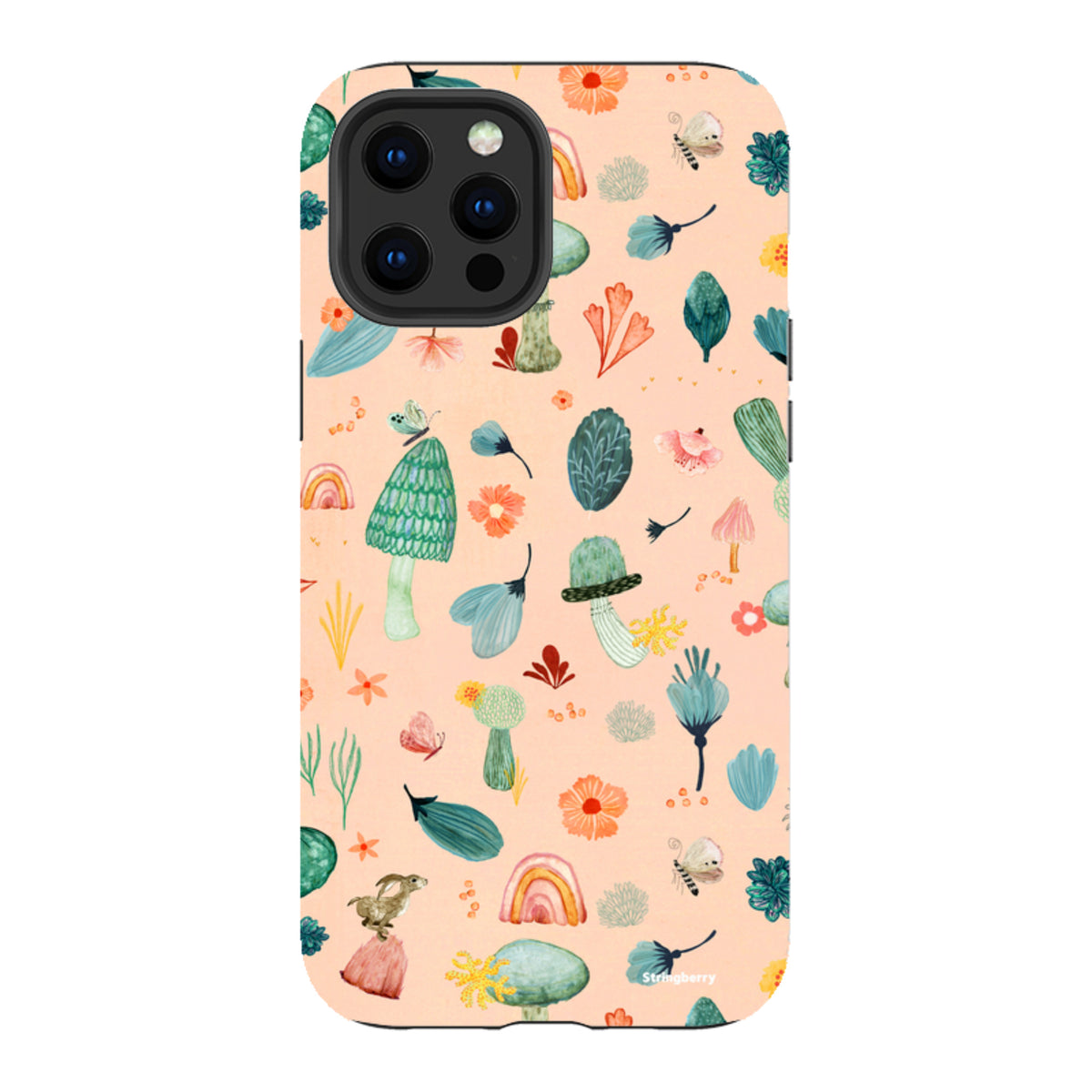 iPhone Tough Case - Mushroom World Pink By Katherine Quinn
