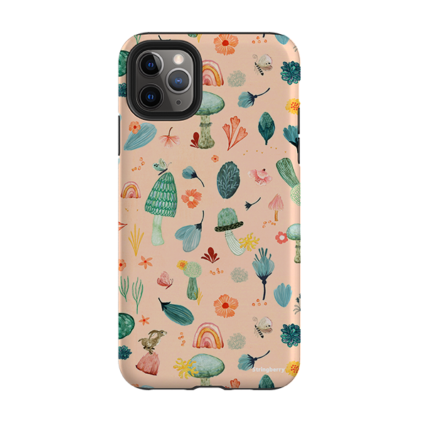 iPhone Tough Case - Mushroom World Pink By Katherine Quinn