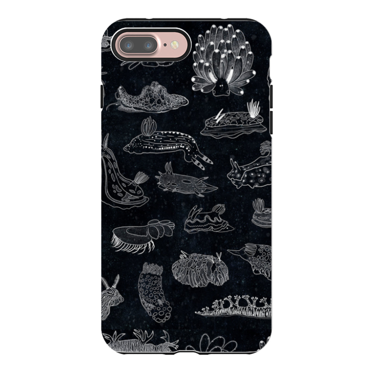 iPhone Tough Case - Nudibranch Line Drawing By Katherine Quinn