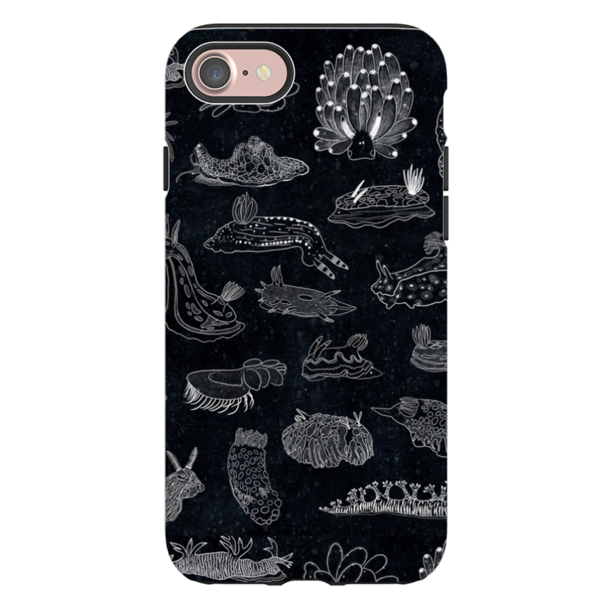 iPhone Tough Case - Nudibranch Line Drawing By Katherine Quinn