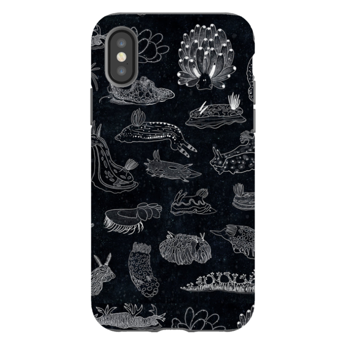 iPhone Tough Case - Nudibranch Line Drawing By Katherine Quinn