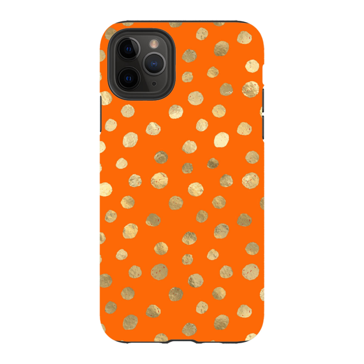 iPhone Tough Case - Orange and Gold Dots