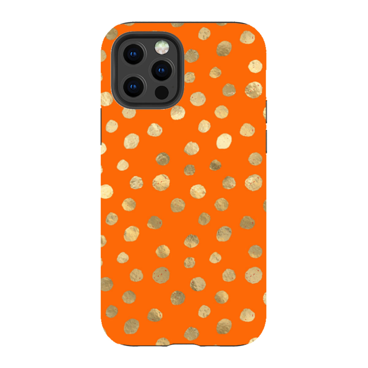iPhone Tough Case - Orange and Gold Dots