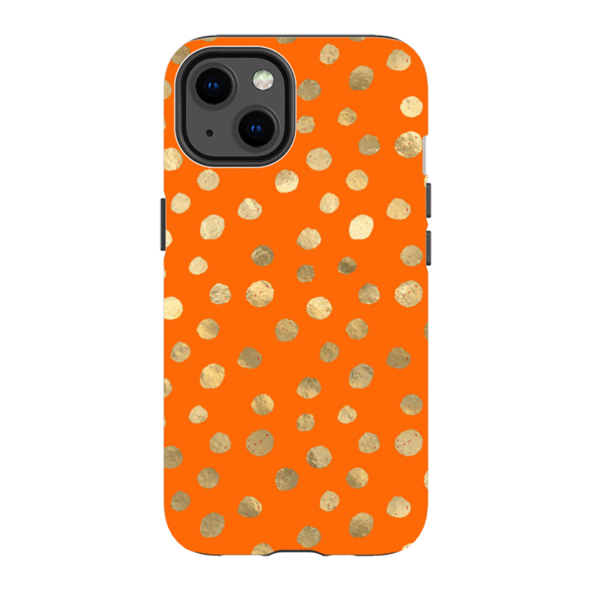 iPhone Tough Case - Orange and Gold Dots
