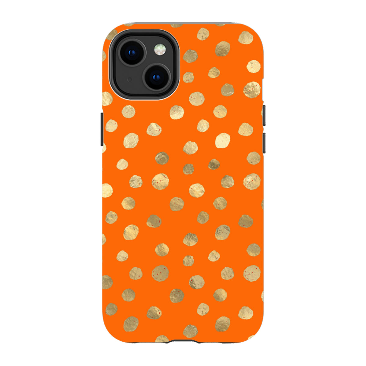 iPhone Tough Case - Orange and Gold Dots