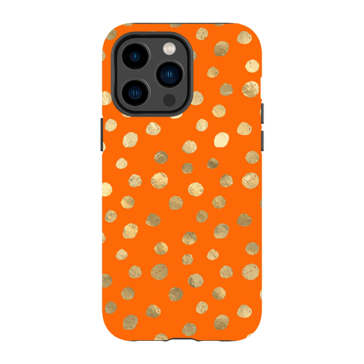 iPhone Tough Case - Orange and Gold Dots