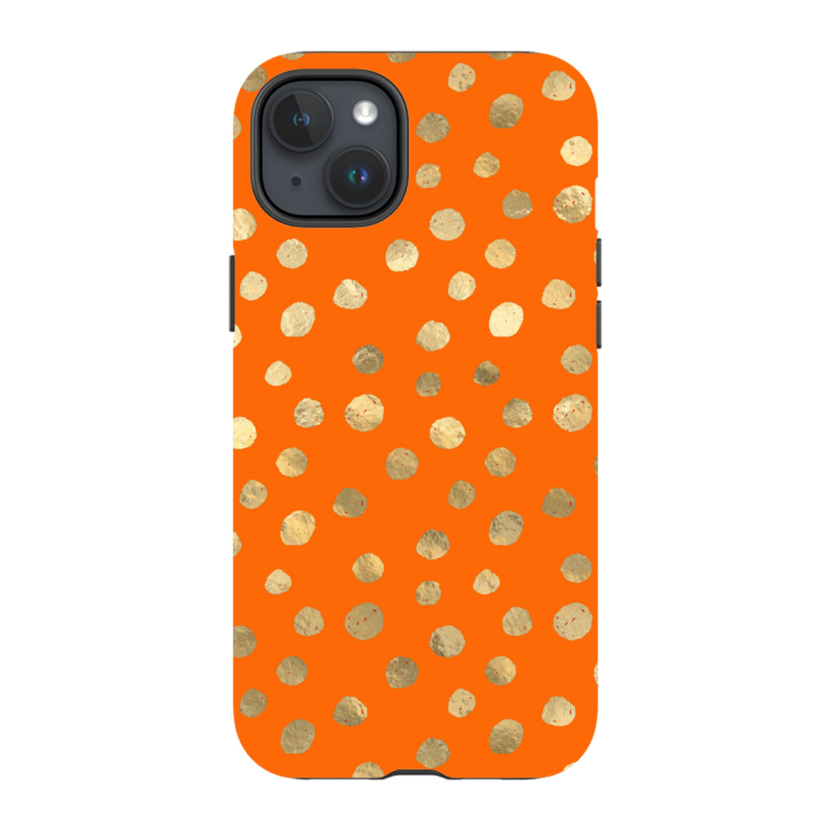 iPhone Tough Case - Orange and Gold Dots