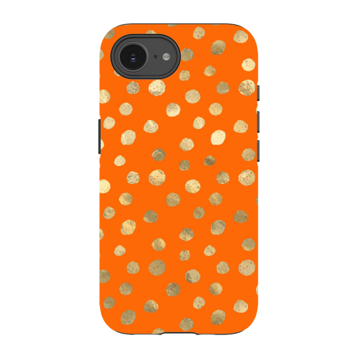 iPhone Tough Case - Orange and Gold Dots