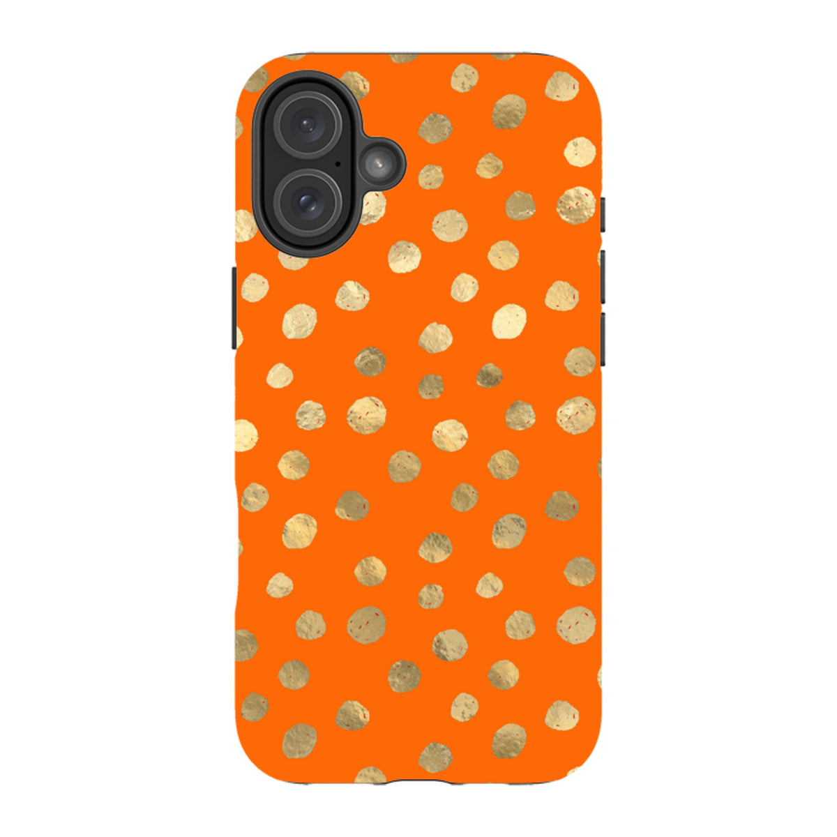 iPhone Tough Case - Orange and Gold Dots