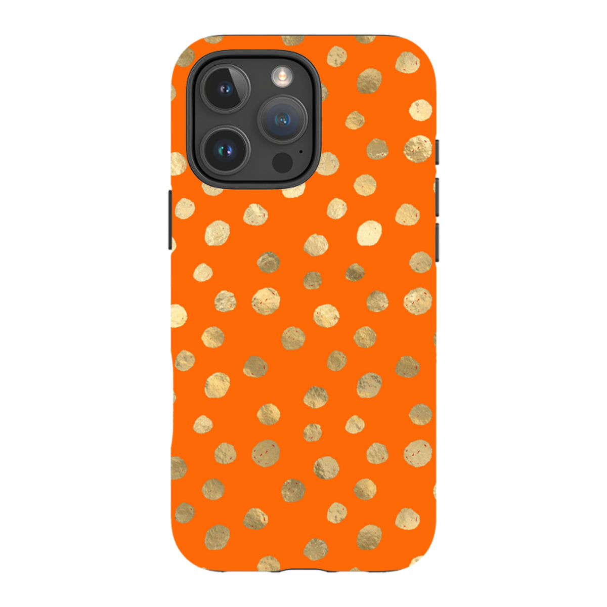 iPhone Tough Case - Orange and Gold Dots