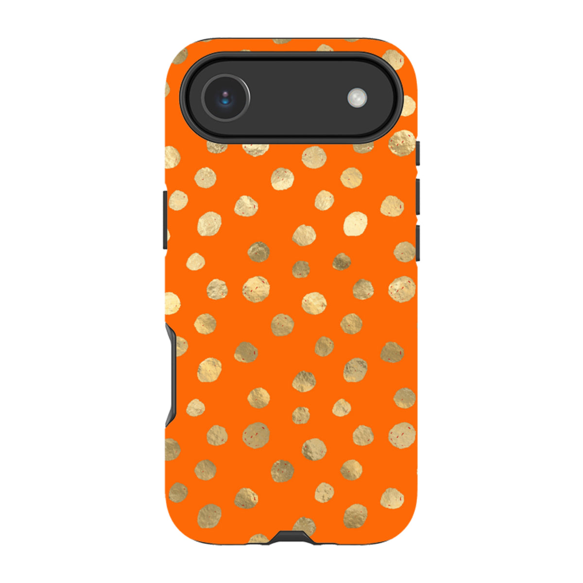 iPhone Tough Case - Orange and Gold Dots