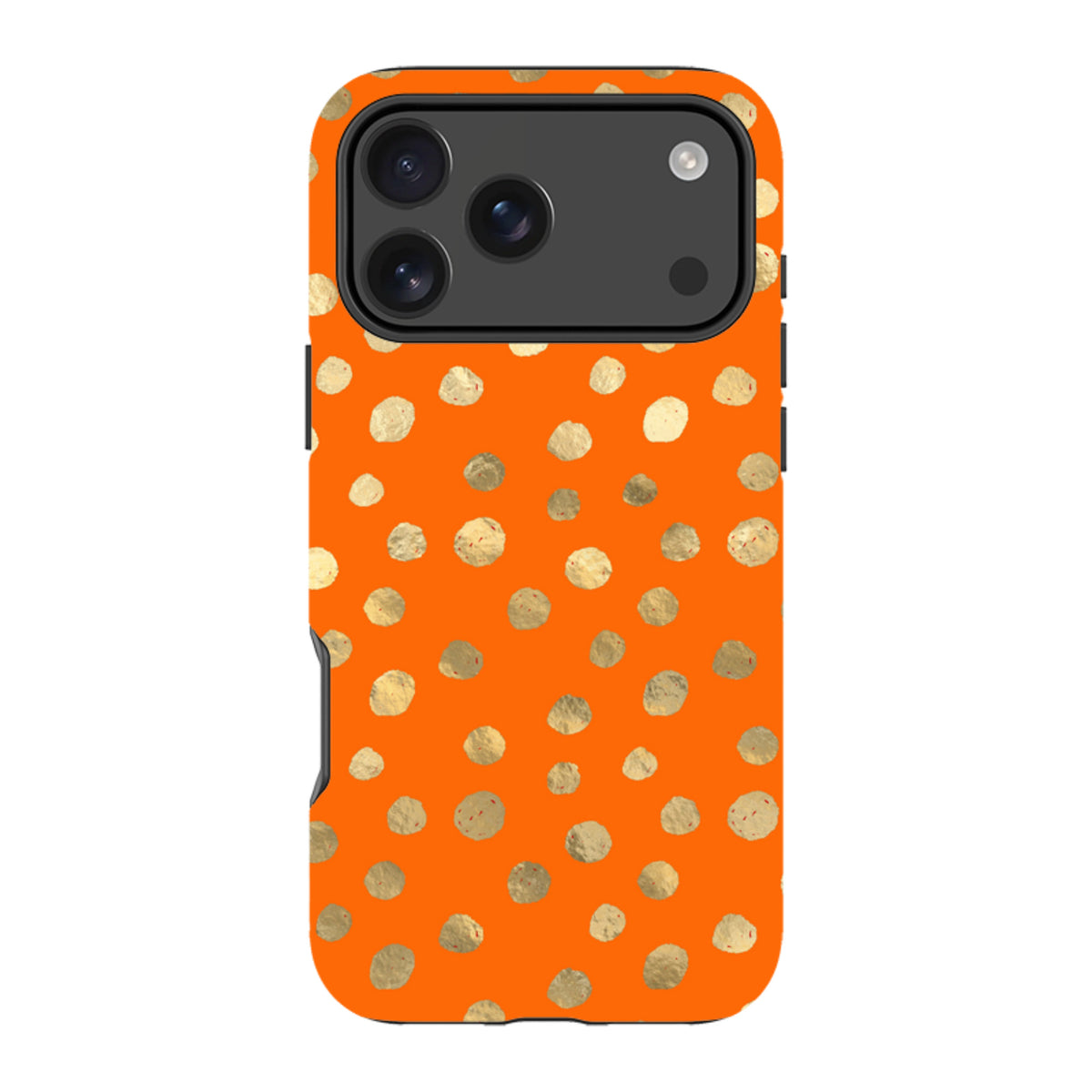 iPhone Tough Case - Orange and Gold Dots