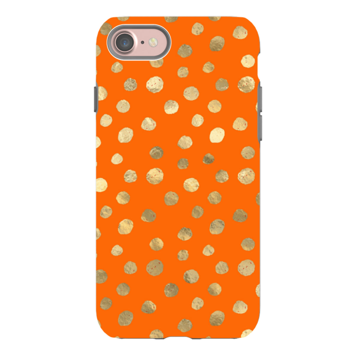 iPhone Tough Case - Orange and Gold Dots
