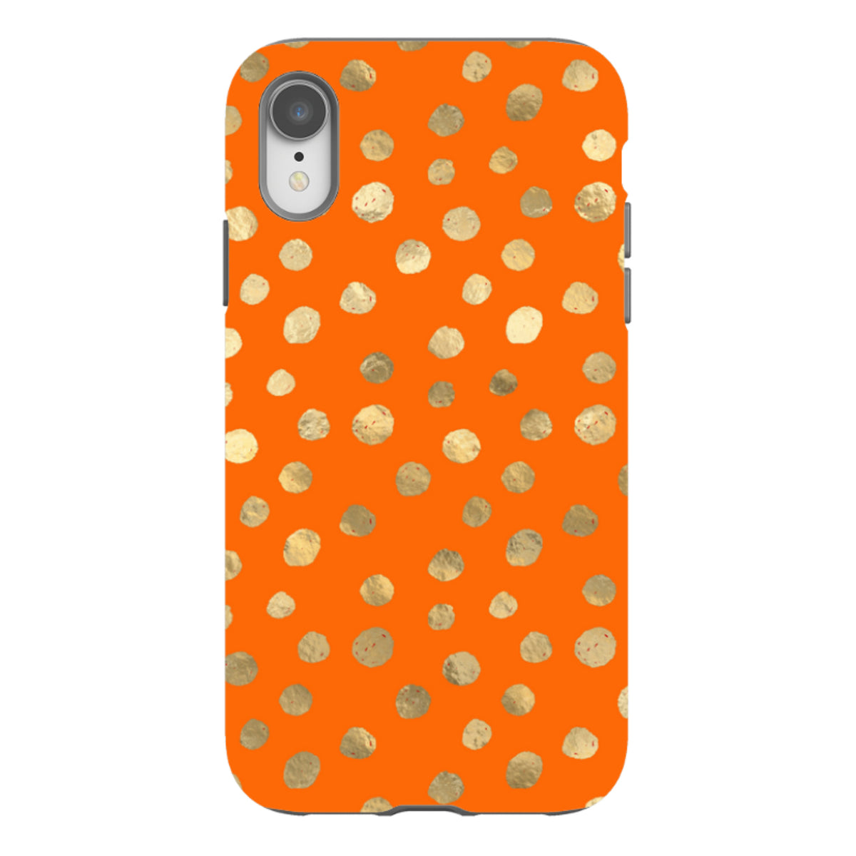 iPhone Tough Case - Orange and Gold Dots