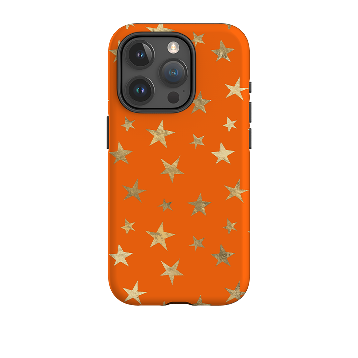 iPhone Tough Case - Orange and Gold Stars