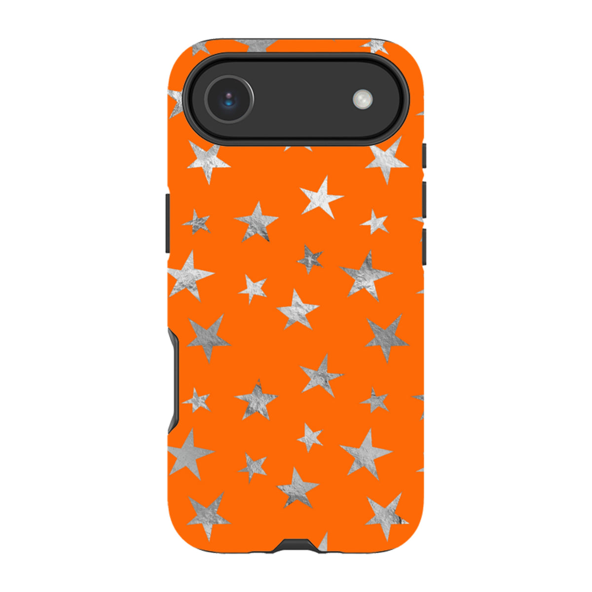 iPhone Tough Case - Orange and Silver Stars