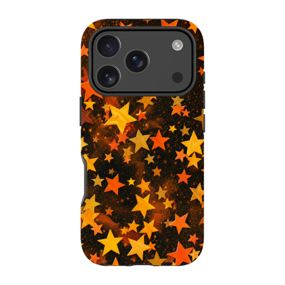 iPhone Tough Case - Orange Galaxy Star