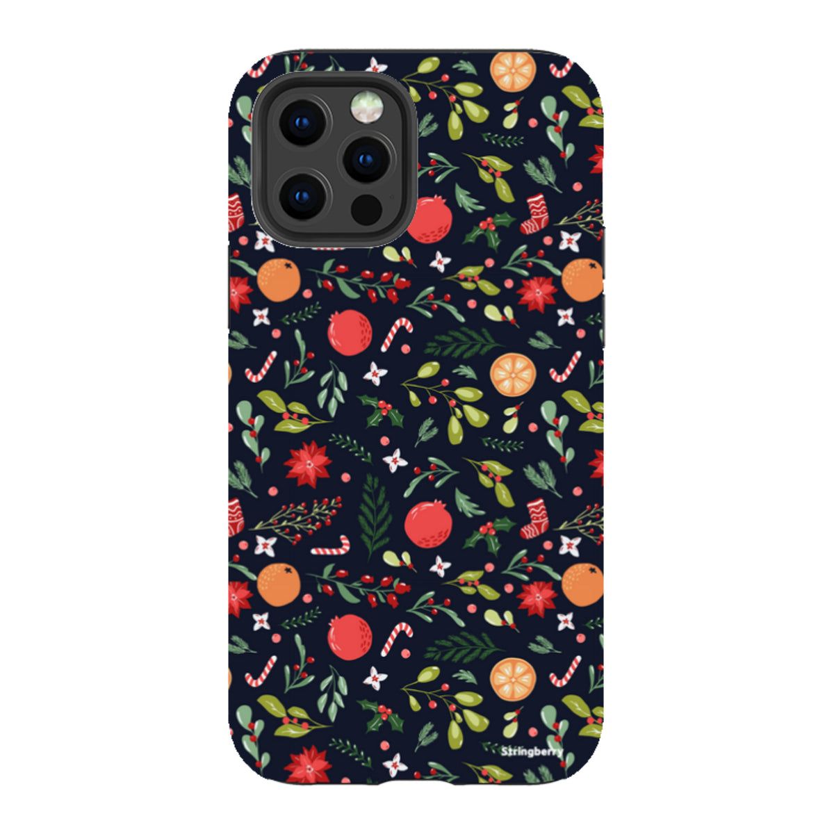 iPhone Tough Case - Oranges and Candy Canes II