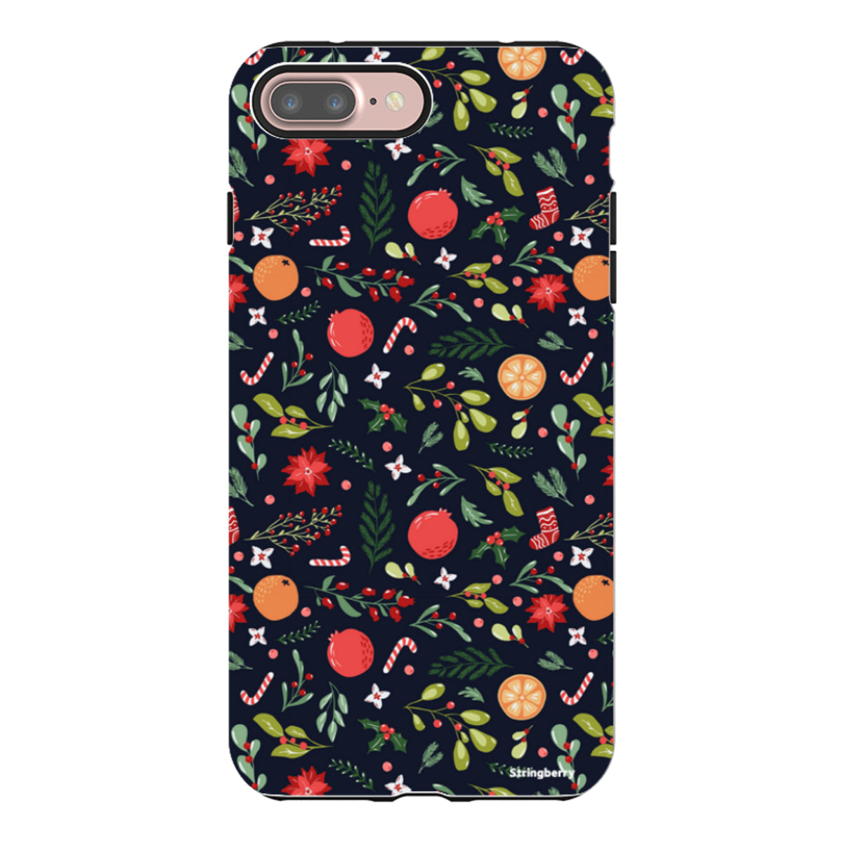 iPhone Tough Case - Oranges and Candy Canes II