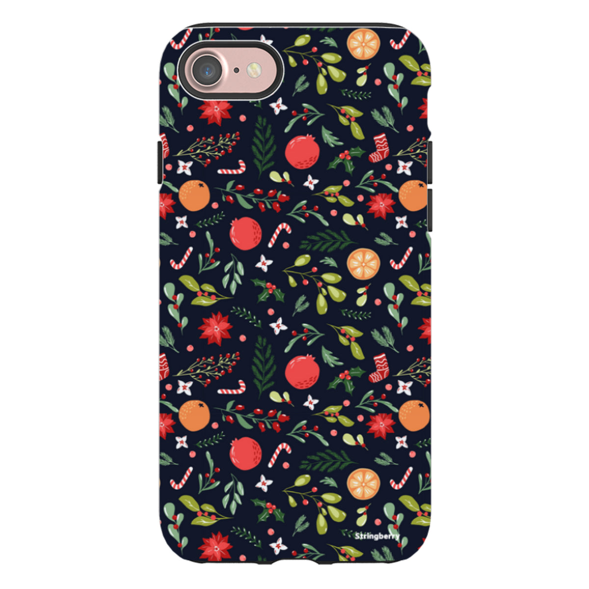 iPhone Tough Case - Oranges and Candy Canes II