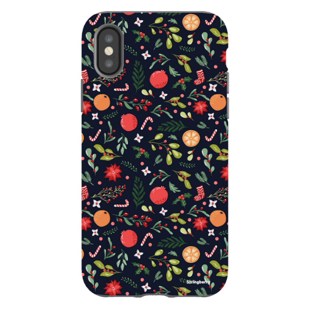 iPhone Tough Case - Oranges and Candy Canes II